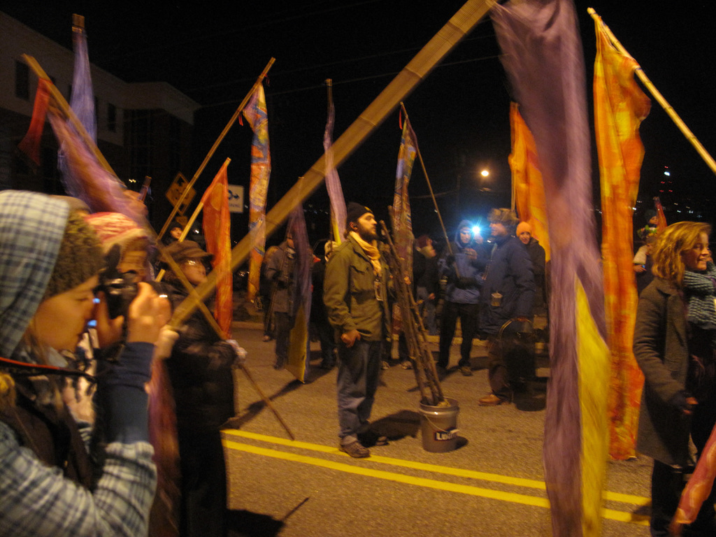 Lantern parade at night