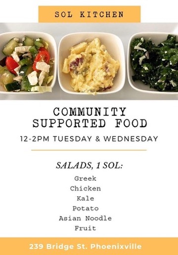 Sol Kitchen menu poster