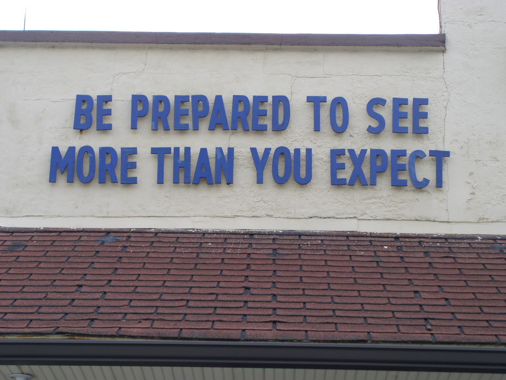 Be Prepared sign